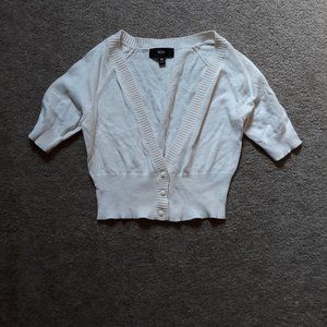 Mossimo Cream Cropped Cardigan Sweater - Size M